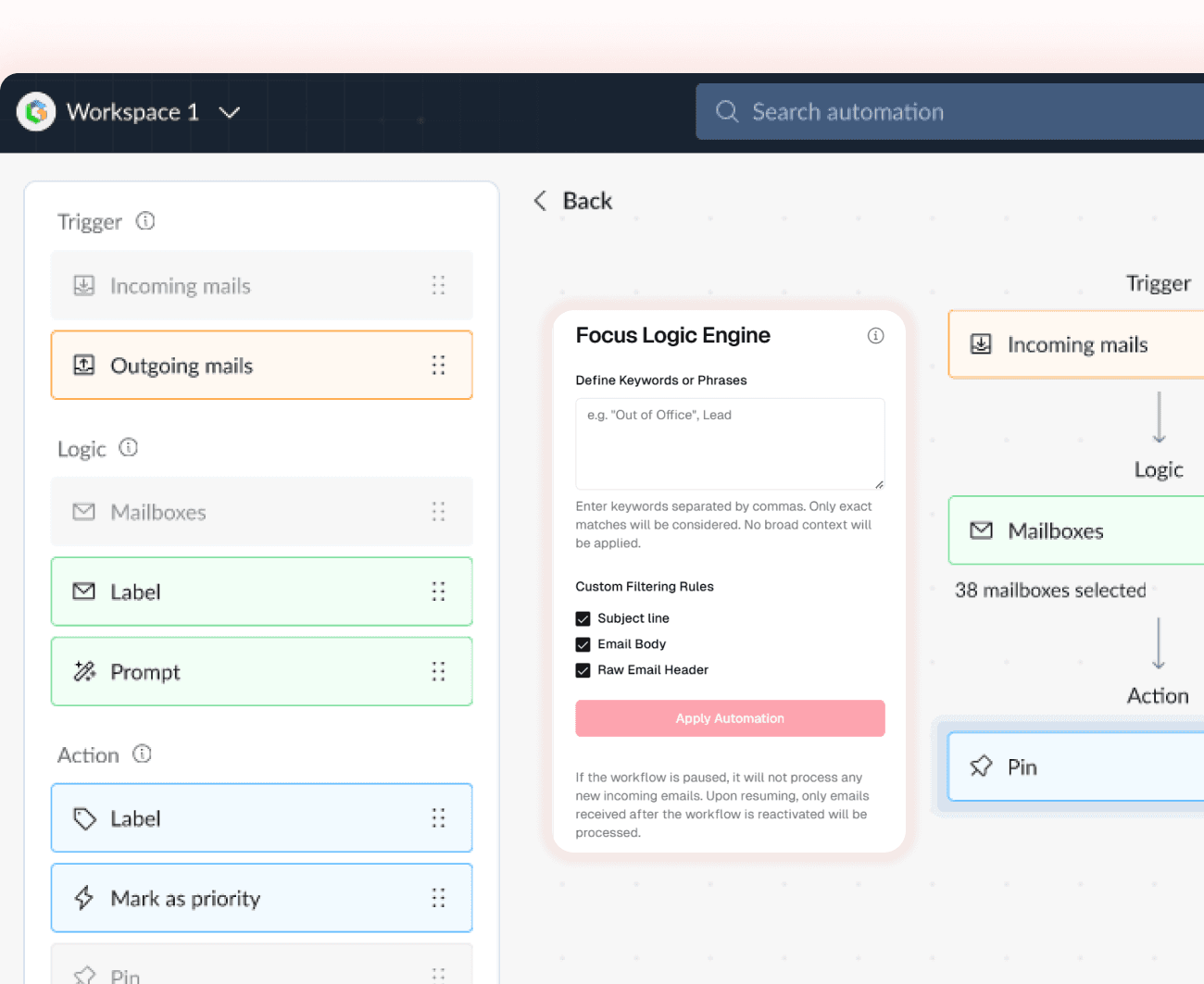 Keyword based Automations