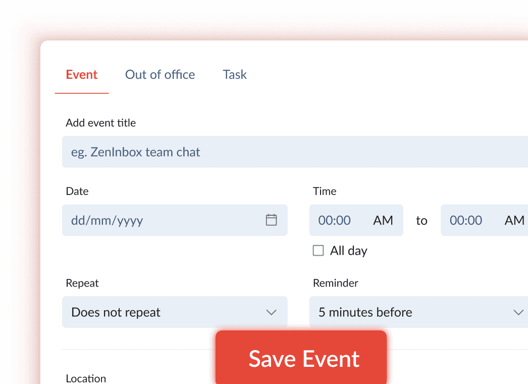 One-click Event Creation